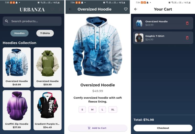 Urbanza E-Commerce App Screenshot 2