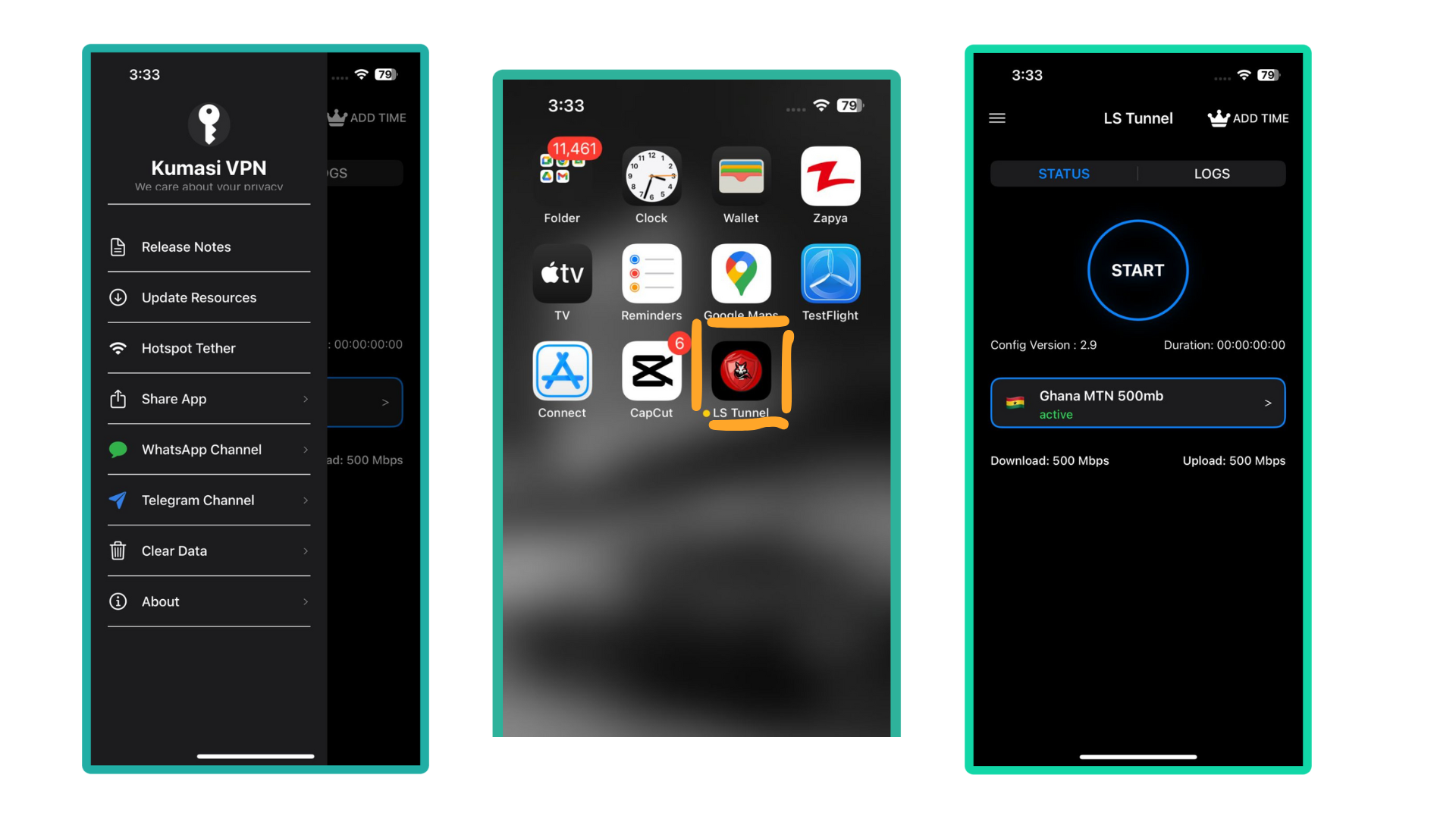 Kumasi VPN Screenshot 1